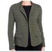 Anthropologie Jackets & Coats | Anthropologie Dolan Left Coast Open Front Blazer Size L | Color: Black/Green | Size: L