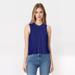 J. Crew Sweaters | J Crew M Navy Blue Ribbed Knit Crew Neck Sleeveless Wool Sweater Tank Top | Color: Blue | Size: M