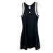 Adidas Dresses | Adidas Black & White Mesh Logo Sleeveless Dress With Pockets - Size Medium | Color: Black | Size: M