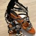 Nine West Shoes | Nine West Women’s Caila Sandals Black Grey 7.5 | Color: Black/Gray | Size: 7.5