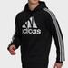 Adidas Shirts | Adidas Essentials Fleece 3 Stripes Logo Hoodie | Color: Black/White | Size: Various