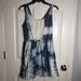 American Eagle Outfitters Dresses | America Eagle Women's Fit & Flare Blue Tie Dye Denim Mini Dress | Color: Blue/White | Size: 4