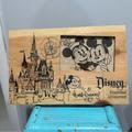Disney Accents | Disney Parks Walt Disney Castle Mickey Minnie 4x6 Picture Frame | Color: Tan | Size: Os