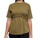 Zara Tops | Euc Zara Trafaluc Hi Low T Shirt With Back Tie Women’s Small | Color: Brown/Tan | Size: S