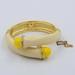 J. Crew Jewelry | J. Crew Bypass Bangle Hinged Bracelet | Color: Cream/Yellow | Size: 7"