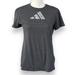 Adidas Tops | Adidas Women’s Gray Logo Short Sleeve T-Shirt | Size M | Color: Gray/White | Size: M