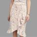 Anthropologie Skirts | Anthropologie Cream Pink Floral Ruffle Skirt|Size. Missing Size Tag. | Color: Cream/Pink | Size: 8