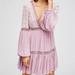 Free People Dresses | Free People Dresses Free People Dusk 'Til Dawn Embroidered Mini Dress | Color: Purple/White | Size: 6