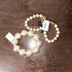 J. Crew Jewelry | Jcrew Pearl Bracelet Set Nwt Nautical And Jumbo (3 Bracelets) | Color: Cream/White | Size: Os