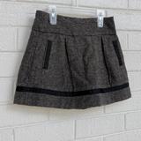 Zara Bottoms | Amazing!!! Zara Kids Pleated Wool Skirt With Pockets And Black Ribbon | Color: Black/Brown | Size: 4tg