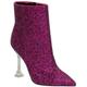 Nine West Shoes | New Nine West Magenta Glitter Zipper Ankle Boots Sz 9.5 | Color: Pink/Purple | Size: 9.5