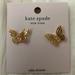 Kate Spade Jewelry | Kate Spade Social Butterfly Stud Earrings In Gold | Color: Gold | Size: Os