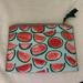 J. Crew Accessories | J.Crew Watermelon Zip Pouch Cosmetic Bag Wallet Clean | Color: Blue/Red | Size: Os