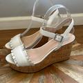 Kate Spade Shoes | Kate Spade Tomas White Platform Sandals Size 8 1/2 | Color: White | Size: 8.5