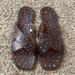 Anthropologie Shoes | Anthropologie X Matisse Brown Animal Print Sandals 9 | Color: Brown | Size: 9