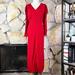 J. Crew Dresses | J. Crew Drapey Puff Sleeve Maxi Dress Pin Dot Red | 22 | Color: Red/White | Size: 22