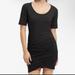 Athleta Dresses | Athleta Black Seeker Side Ruched Front Draped Athletic Dress Sz Xxs | Color: Black | Size: Xxs