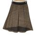 Anthropologie Skirts | Hd In Paris Anthropologie Brown Shiny Flare Skirt Elastic Waist Size Xs | Color: Brown | Size: Xs