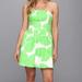 Lilly Pulitzer Dresses | Lilly Pulitzer Lottie Stinger Print Strapless Dress Green, White, And Gold | Color: Green/White | Size: 4