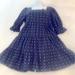 Madewell Dresses | Madewell Nwt Tiered Navy Size 4 Babydoll Dress | Color: Blue/White | Size: 4