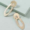 Anthropologie Jewelry | Anthropologie Gold Plated Interlinked Looped Hoop Drop Textured Earrings | Color: Gold | Size: Os