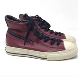 Converse Shoes | Converse X John Varvatos | Red Black Leather Heel Zipper Hi-Top Sneakers 1 | Color: Black/Red | Size: 1b
