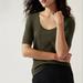 Athleta Tops | Euc Athleta S Outbound Scoop Neck Tee | Color: Green | Size: S