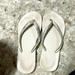 J. Crew Shoes | J.Crew Flip Flops- Silver With Silver Glitter Size 6 $5 Or Free W/Bundle | Color: Silver | Size: 6