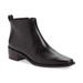 Tory Burch Shoes | New Tory Burch Zip Booties Leather Ankle Boot Booties Side Zipper Square | Color: Black/Gold | Size: 7