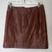 Free People Skirts | Free People Brown Faux Leather Mini Skirt | Color: Brown | Size: 8