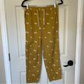 Madewell Pants & Jumpsuits | Madewell Drawstring Classic Straight Pants: Daisy Embroidered Edition Sz Xxs | Color: White/Yellow | Size: Xxs