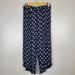 American Eagle Outfitters Pants & Jumpsuits | Aeo Blue Floral Faux Wrap Bali Bohemian Pants | Color: Blue/White | Size: Xs