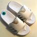 Adidas Shoes | Adidas Women’s Slides, White/Gray, Size 4 | Color: Gray/White | Size: 4