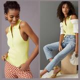 Anthropologie Tops | Anthropologie Knit Polo Yellow Tank Top - New - Size Xl | Color: Yellow | Size: Xl