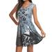 Disney Dresses | Disney Alice In Wonderland Gothic Art Dress Stretch Sleeveless Size Small | Color: Black/Blue | Size: Sj