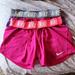 Nike Shorts | Euc Nike: 2-Pair Dri-Fit Shorts W/ Roll-Waist Contrast, Pink & Purple, X-Small | Color: Pink/Purple | Size: Xs