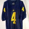 Adidas Shirts | Adidas Ncaa Michigan Wolverines #4 Men's Blue Jersey Sz S,M,L,Xl,2x New W Tags | Color: Blue | Size: Various