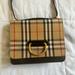 Burberry Bags | Burberry Small D-Ring Vintage Check & Leather Shoulder Bag- Black | Color: Black/Tan | Size: Os