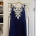 Lilly Pulitzer Dresses | Euc - Lilly Pulitzer Gabby Shift W/ Sequin & Beaded Neckline - Sz 2 | Color: Blue/White | Size: 2