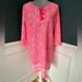 J. Crew Swim | J.Crew Pink White Floral Pattern Shirt Tunic Dress Cover Up Women Sz Xxl Euc | Color: Pink/White | Size: Xxl