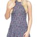 Michael Kors Dresses | * Michael Kors Women's Palm Crew Neck Tiered Flounce Sleeveless Dress Med -G1699 | Color: Blue/White | Size: M