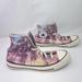 Converse Shoes | Converse High Tops Palm Tree Beach Sunset Sneakers Vacation Shoes Womens Size 8 | Color: Purple/White | Size: 8