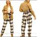 Free People Pants & Jumpsuits | Free People Kye Wool Plaid High Rise Trousers Pants (Size 2) | Color: Black/Tan | Size: 2