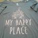 Disney Tops | Disney T-Shirt, Size 2x, My Happy Place | Color: Gray | Size: 2x