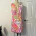 Lilly Pulitzer Dresses | Lilly Pulitzer Janice Scuba To Cuba Print Gold Shift Dress | Color: Pink | Size: 12