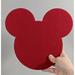 Disney Accents | Disney Mickey Mouse Red Felt Mats Pads Decor Pin Board Craft Supply Licensed | Color: Red | Size: Os