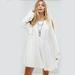 Free People Dresses | Free People Bright White Tunic | Clear Skies | Asymmetrical Scoop Neck Dress Xs | Color: White | Size: Xs