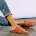 Free People Shoes | Free People Cinnamon Emilia Suede Slip On Sandals 37 | Color: Orange | Size: Various