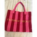 Victoria's Secret Bags | Hot Pink And Pink Victoria’s Secret Canvas Large Tote. Preowned | Color: Pink | Size: Os