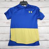 Under Armour Shirts & Tops | 3/$20 Under Armour Short Sleeve Hoodie Shirt Blue Yellow Basketball Boy M | Color: Blue/Yellow | Size: Mb